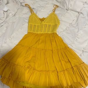 Mustard yellow dress size small from Shein